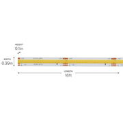 Kichler 6T Series 192in COB Tunable Tape Light High | White Plastic LED Strip | Kitchen & Living Room Accent | 250 lm | Model 6COB116HTUNWH