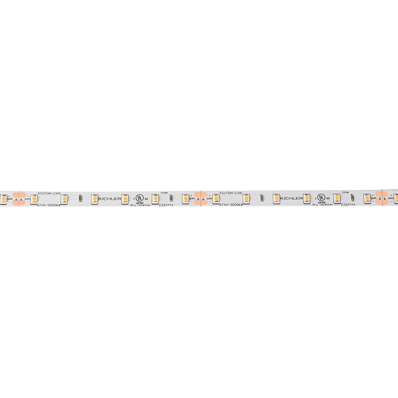 Kichler Dry High Output Tape 24V 3000K LED Tape Light | Utilitarian White | Under Cabinet & Cove | 1200 x 0.5 in | Model 6T1100H30WH