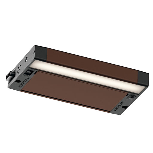 Kichler 6U Series LED 8in Under Cabinet Light | Utilitarian Bronze Textured Aluminum | Kitchen Cabinet Lighting | 8 x 4.25 x 1 in | Model 6UCSK08BZT