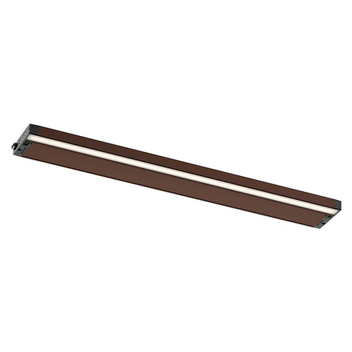 Kichler 6U Series 30in LED Under Cabinet Light | Utilitarian Bronze Textured Aluminum | Kitchen Counter & Workspace Task Light | Model 6UCSK30BZT