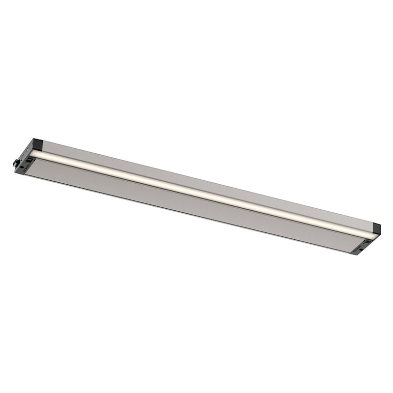 Kichler 6U Series 30in LED Under Cabinet Light | Utilitarian Nickel Textured Aluminum | Kitchen Counter & Workspace | 1000 Lumens | Model 6UCSK30NIT