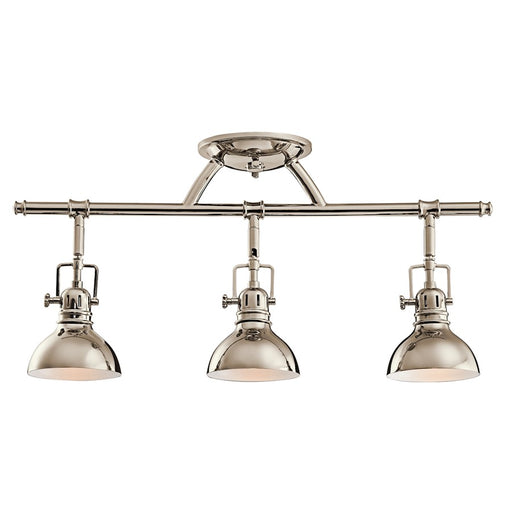 Kichler Hatteras Bay 22.75in 3-Light Rail Light | Contemporary Polished Nickel Metal | Kitchen & Living Room Accent | Model 7050PN
