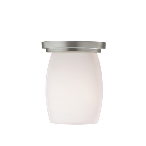 Kichler Eileen 5in 1-Light Flush Mount | Contemporary Brushed Nickel and Satin Etched Cased Opal Glass | Hallway & Bedroom | 5 x 6 in | Model 8043NI
