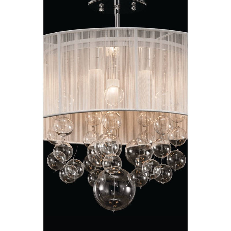 Kichler Imbuia 3 Light 16" Semi Flush Mount, Chrome