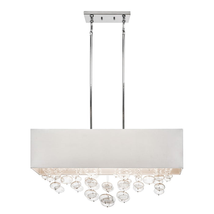 Kichler Piatt 6 Light 32" Rectangle Chandelier, Chrome/Clear - 83248