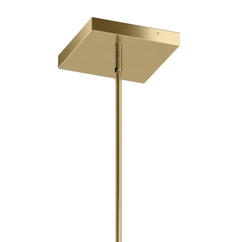 Kichler Ciri 24in 1-Light LED Pendant | White and Champagne Gold Modern | Kitchen Island & Dining Room | 24 x 35 in | Model 83348WH