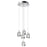 Kichler Lavinia 5Lt LED Cluster Pendant, Chrome/Clear Bubble Crystal - 83380