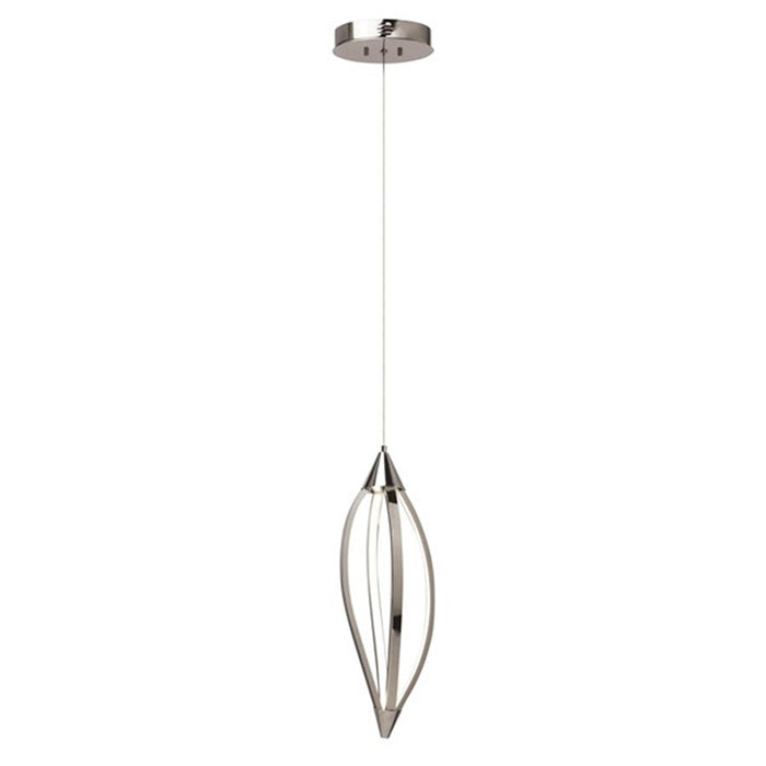Kichler Meridian 1 Light 8" LED Mini Pendant, Chrome - 83387