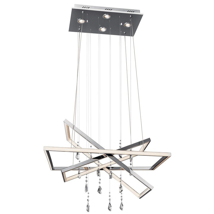 Kichler Maze 7 Light LED Chandelier, Chrome - 83450
