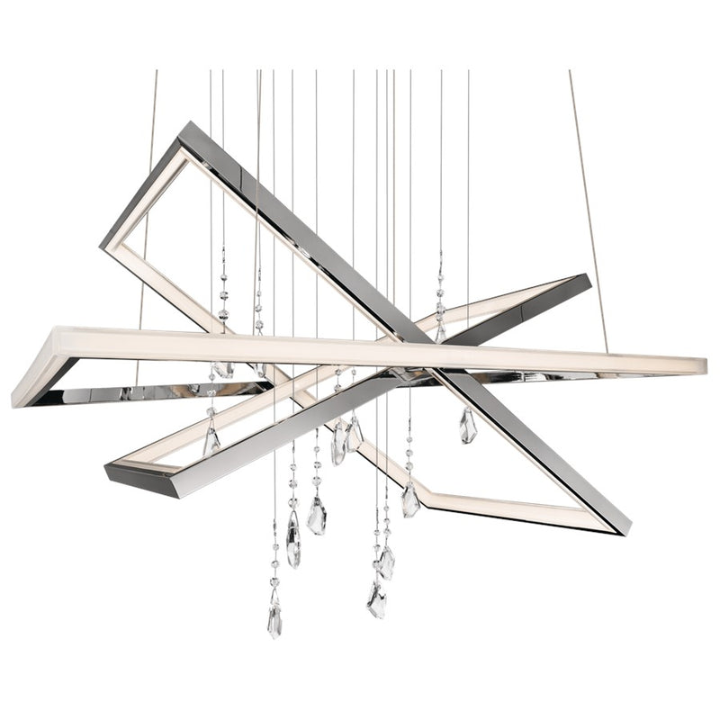 Kichler Maze 7 Light LED Chandelier, Chrome