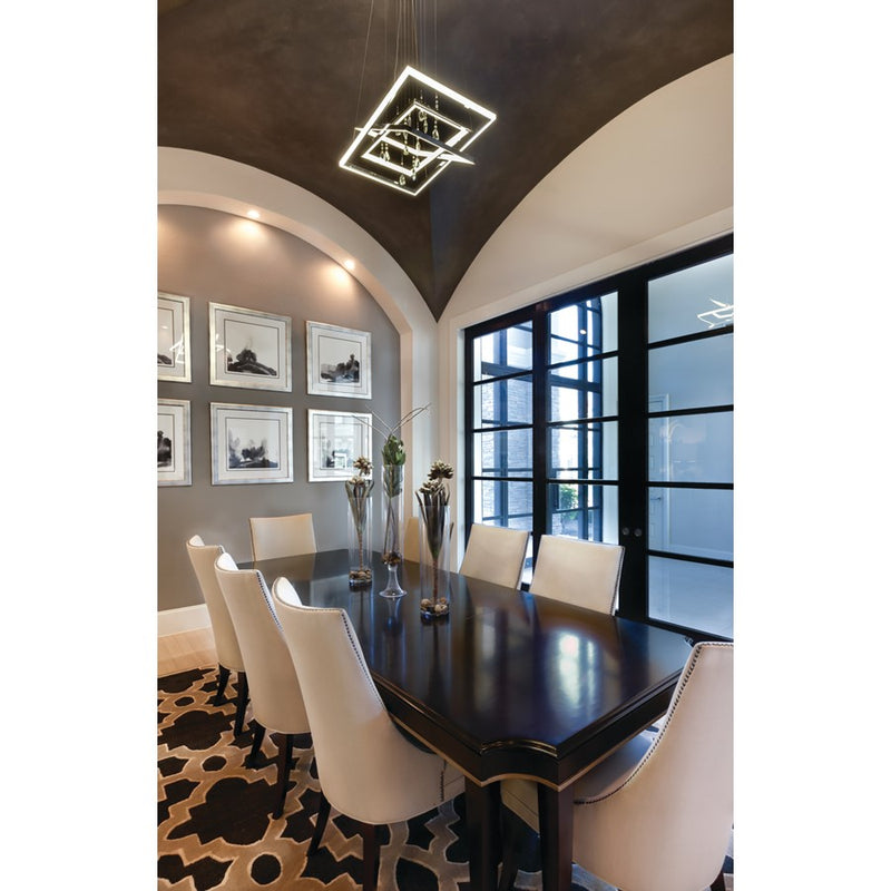Kichler Maze 7 Light LED Chandelier, Chrome