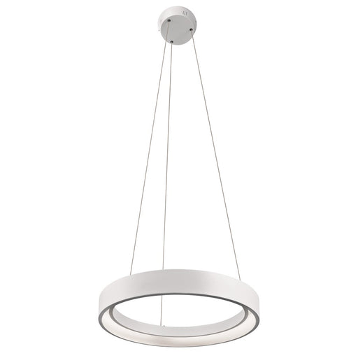 Kichler Fornello 18in LED Flush Mount Ceiling Light | Textured White and Glossy White Interior | Kitchen & Hallway | 18 x 18 x 2 in | Model 83452