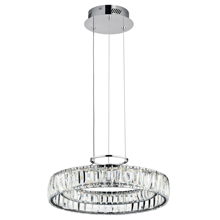 Kichler Annette 3 Light 18" LED Pendant, Chrome/Clear Optical Crystal - 83624