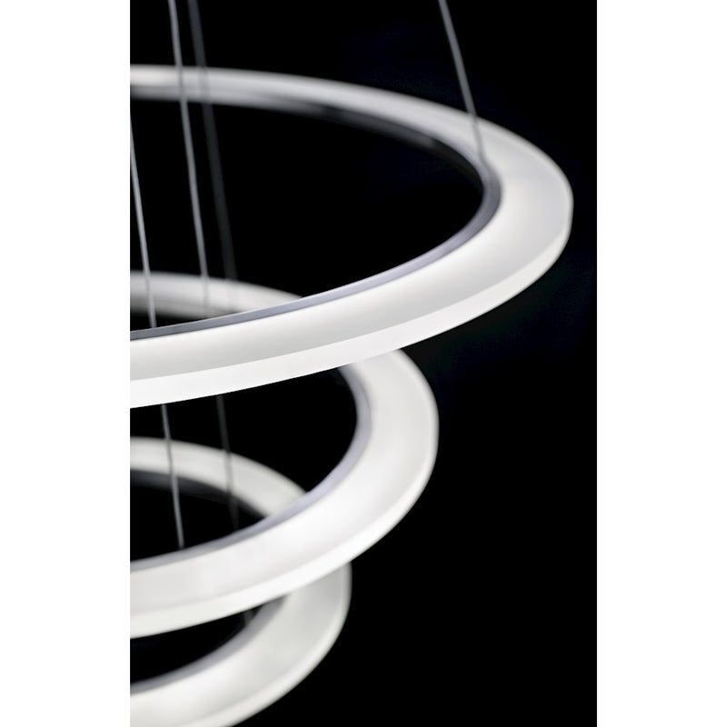 Kichler Hyvo 20in 1-Light Pendant | Brushed Nickel Steel and Etched White Acrylic | Kitchen Island & Dining Room | 20 x 1 in | Model 83671