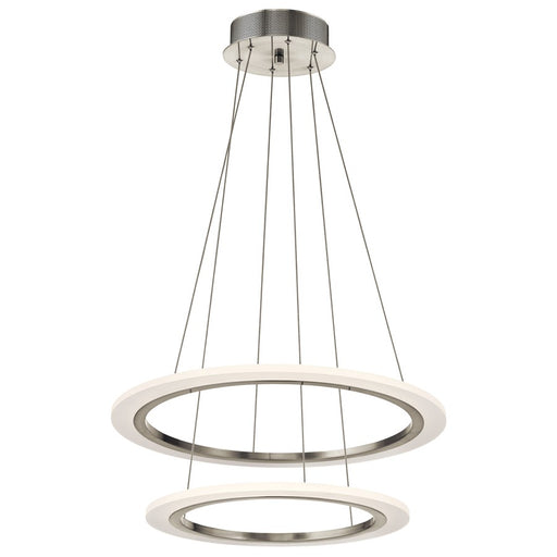 Kichler Hyvo 1 Light 2 Ring Pendant, Brushed Nickel - 83670