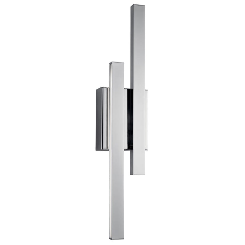 Kichler Idril 22in 2-Light LED Wall Sconce | Contemporary Brushed Nickel | Hallway & Living Room | 4.75 x 2.76 x 22.25 in | Model 83703