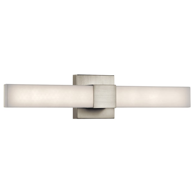 Kichler Neltev 24in Linear Bath Light | Contemporary Chrome Steel | Bathroom Vanity & Accent Wall Light | 24W Integrated LED, 3000K | Model 83736