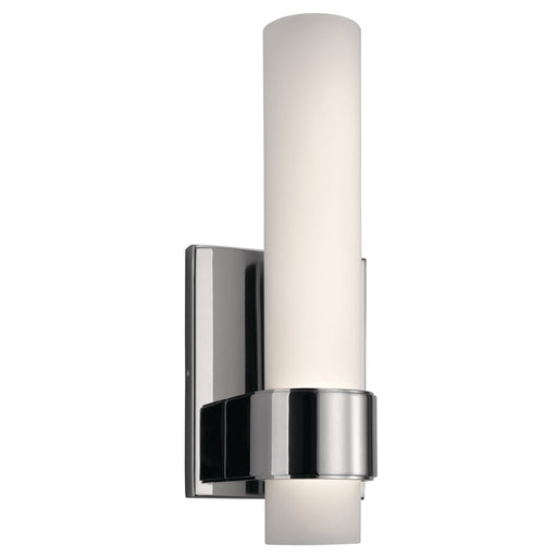 Kichler Izza 1 Light LED Wall Sconce, Chrome/Satin Etched Cased Opal - 83745