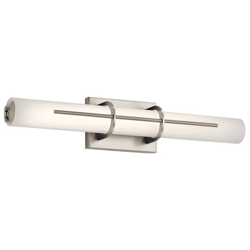 Kichler Traverso 1 Light 22" Linear Bath Light, Nickel/Satin Etched Opal - 83756
