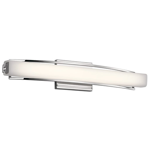 Kichler Rowan 1 Light 25" Linear Bath Light, Chrome/Clear Satin Etched - 83758