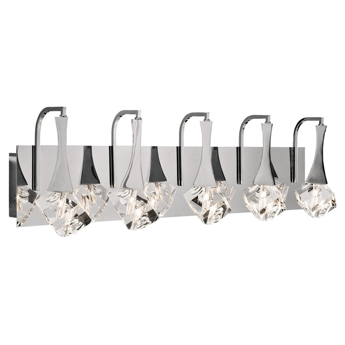 Kichler Rockne 5Lt LED Wall Mt 5 Arm Or More, Chrome/Clear Crystal - 83777