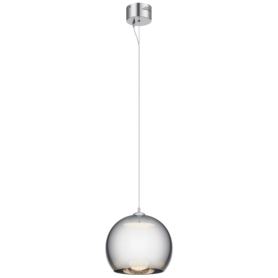 Kichler Rendo 1 Light 11" LED Mini Pendant, Chrome/Smoked - 83791