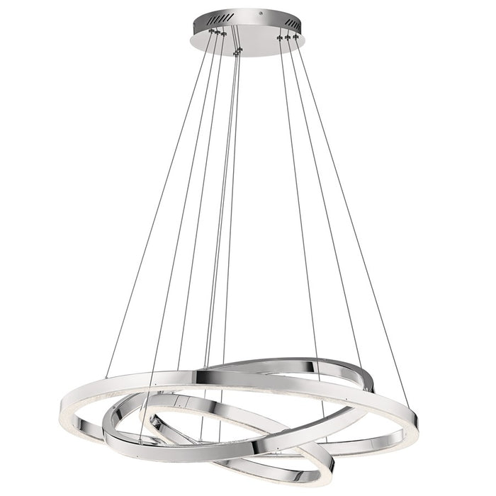 Kichler Opus 3 Light Chandelier Multi Tier, Chrome