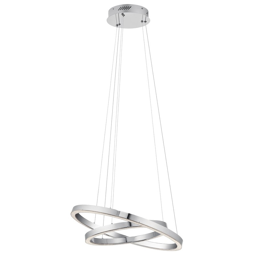 Kichler Opus 2 Light Chandelier 2 Tier, Chrome - 83864