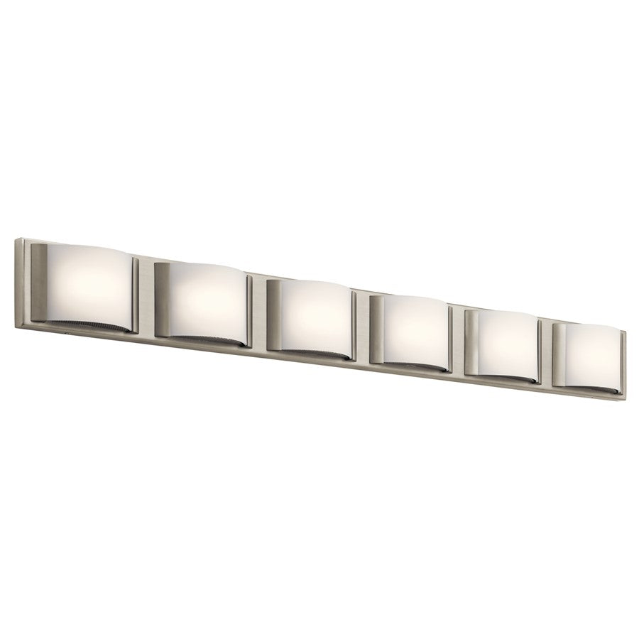 Kichler Bretto 6Lt 45" Wall Mt Bath 5 Arm Or More, Nickel/Satin Etched - 83887