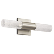 Kichler Glacial 2 Light Wall Sconce, Brushed Nickel/Clear Textured - 83918