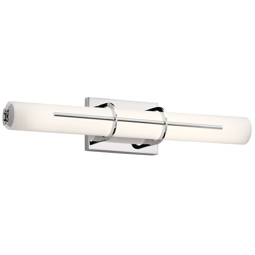 Kichler Traverso 1Lt 22" LED Linear Bath Light, Chrome/Satin Etched Opal - 83943