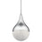 Kichler Kiss 1Lt LED Mini Pendant, Chrome/Clear Acrylic/Cubic Zirconia