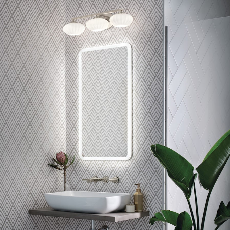 Kichler Signature 39in LED Backlit Mirror | Contemporary Steel Frame | Bathroom & Powder Room | 39 x 25 in, 3000K, Damp Rated | Model 83998