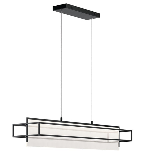 Kichler Vega 3 Light Chandelier Linear, Matte Black - 84051