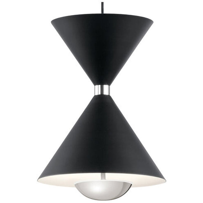 Kichler Kordan 2 Light 11" Mini Pendant, Matte Black