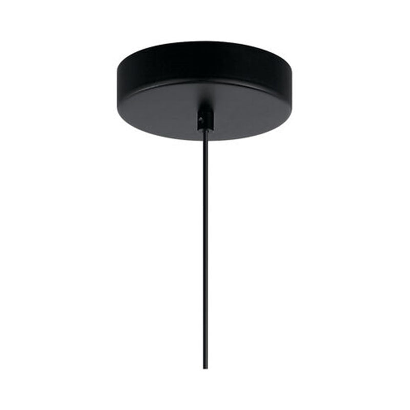 Kichler Kordan 8in 2-Light Mini Pendant | Contemporary Matte Black Metal Shade | Kitchen Island & Dining Room | 8 x 8 x 12 in | Model 84112