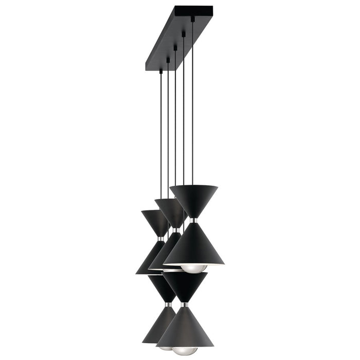 Kichler Kordan 10 Light Pendant, Matte Black