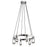 Kichler Ayse 6 Light Chandelier, Matte Black/Clear Bubble Crystal - 84126