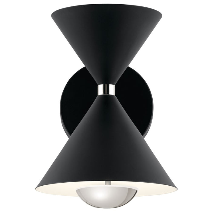 Kichler Kordan 2 Light Wall Bracket, Matte Black