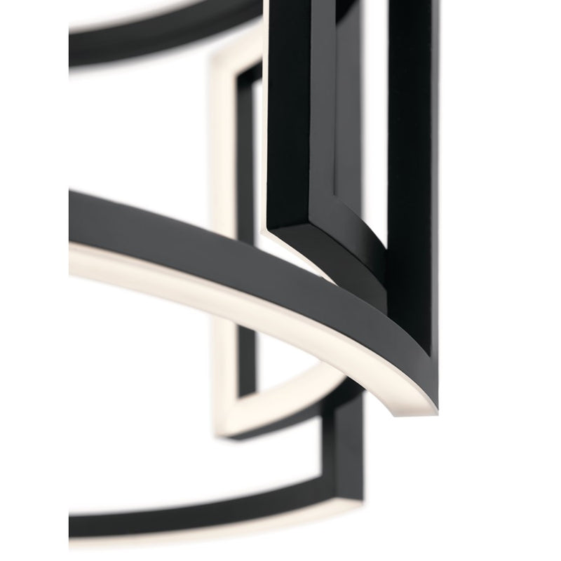 Kichler Melko 32in 9-Light Pendant | Contemporary Black Aluminum | Dining Room & Kitchen Island | 19 in H | Model 84134
