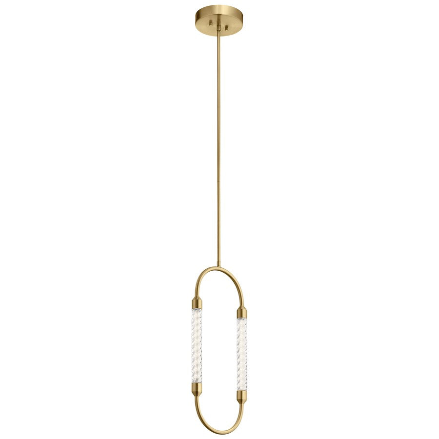 Kichler Delsey 1 Light LED Mini Pendant, Champagne Gold/Clear - 84150