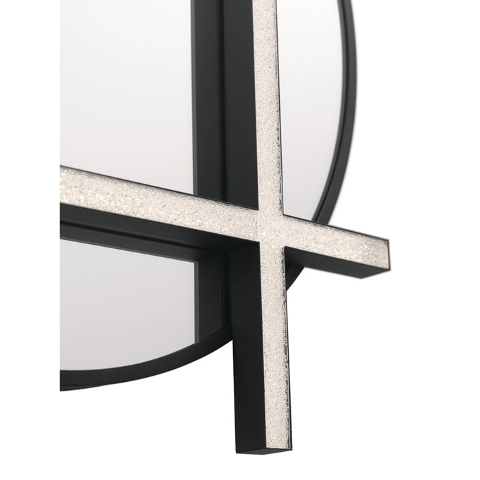 Kichler Kemena LED Lighted Mirror, Matte Black/Mirror