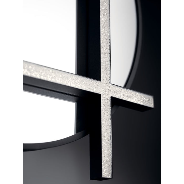 Kichler Kemena LED Lighted Mirror, Matte Black/Mirror