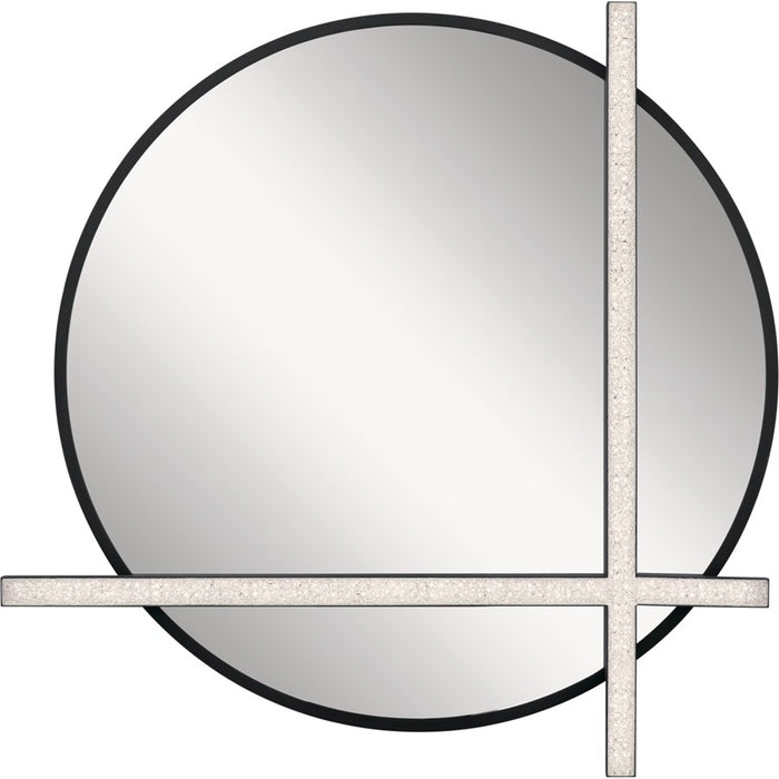 Kichler Kemena LED Lighted Mirror, Matte Black/Mirror