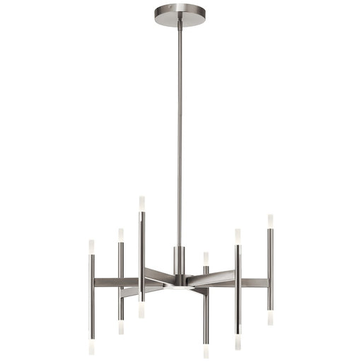 Kichler Kizette 12 Light Chandelier 1 Tier Medium, Brushed Nickel - 84175
