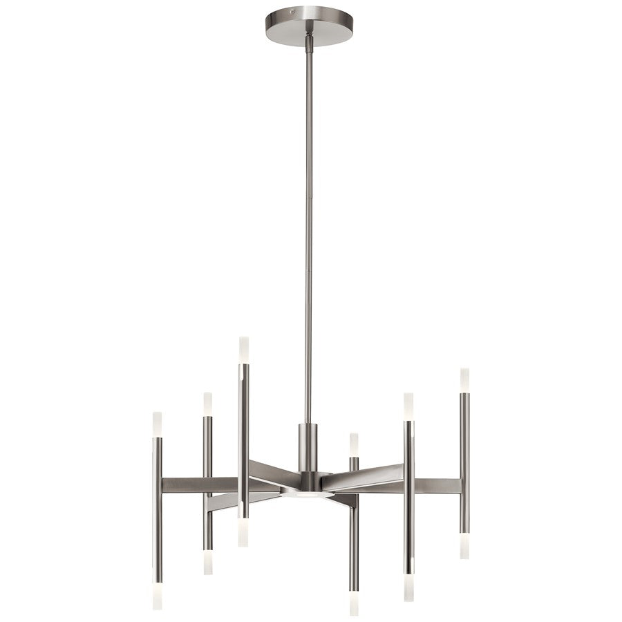 Kichler Kizette 12 Light Chandelier 1 Tier Medium, Brushed Nickel - 84175