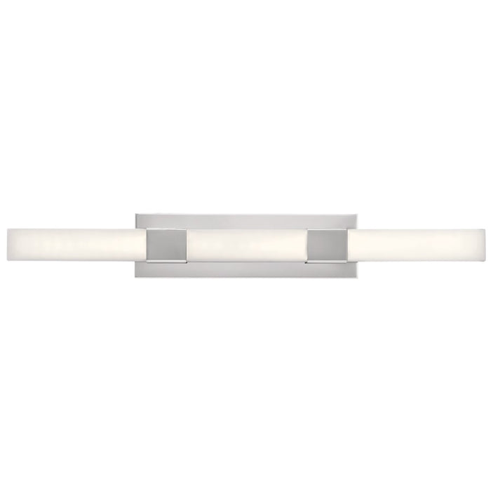 Kichler Neltev 36in Linear Bath Light | Contemporary Chrome Steel | Bathroom Vanity & Grooming Light | 2000 Lumens, 3000K, Dimmable | Model 84201