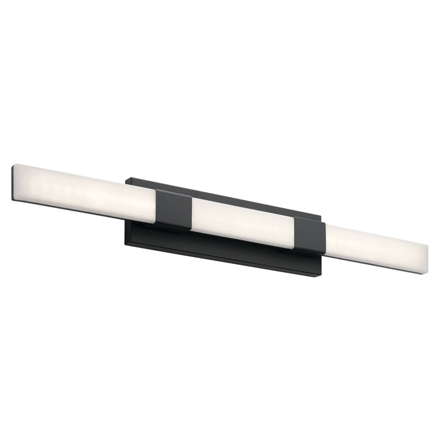 Kichler Neltev 36in Linear Bath Light | Contemporary Chrome Steel | Bathroom Vanity & Grooming Light | 2000 Lumens, 3000K, Dimmable | Model 84201