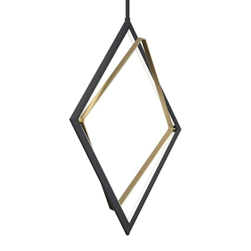 Kichler Darski 17in 1-Light LED Pendant | Modern Matte Black Steel | Kitchen Island & Dining Room | 1000 Lumens 3000K Dimmable | Model 84310MBK