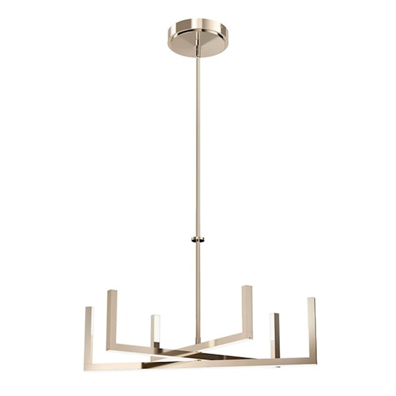 Kichler Priam 6-Light LED Chandelier | White Steel | Dining Room & Living Room | 2200 Lumens, 3000K, Dimmable | Model 84313WH